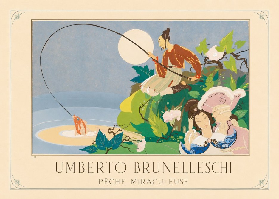 Umberto Brunelleschi Pêche Miraculeuse No3 - Poszter