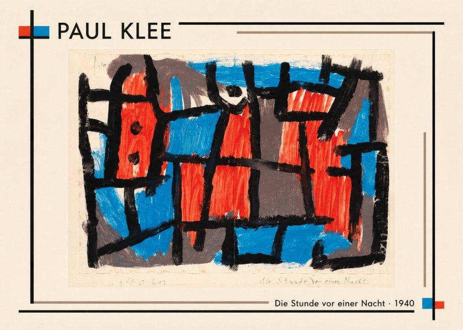 Paul Klee Die Stunde Vor Einer Nacht No2 - Poszter