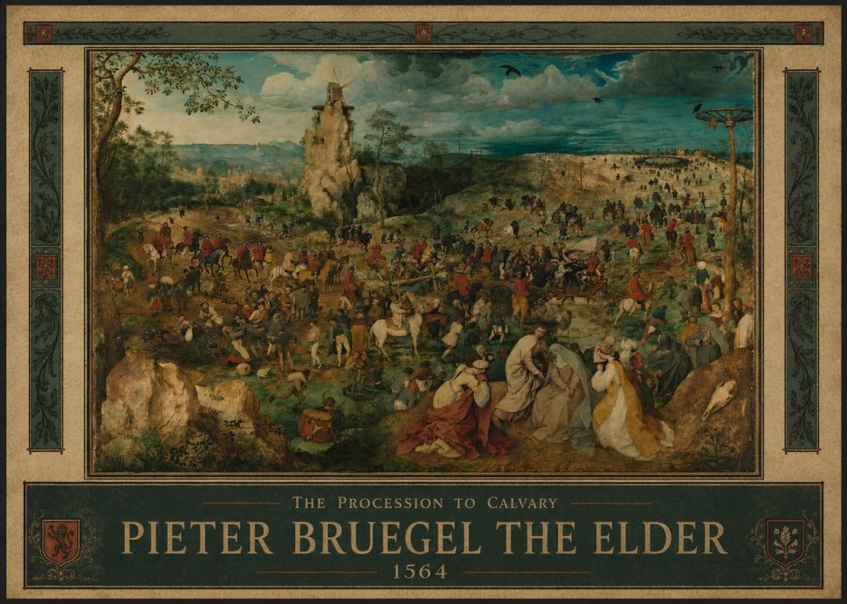 Pieter Bruegel The Processsson to Calvary No3 - Poszter