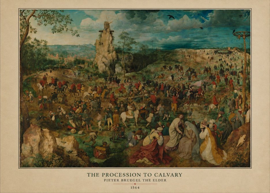Pieter Bruegel The Processsson to Calvary No4 - Poszter