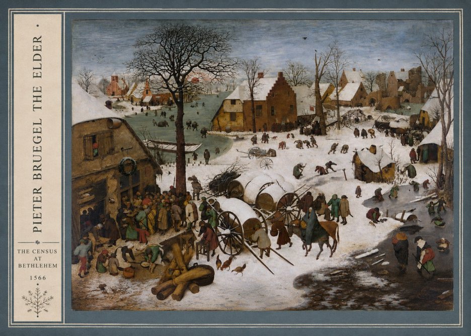 Pieter Bruegel The Census at Bethlehem IV No2 - Poszter