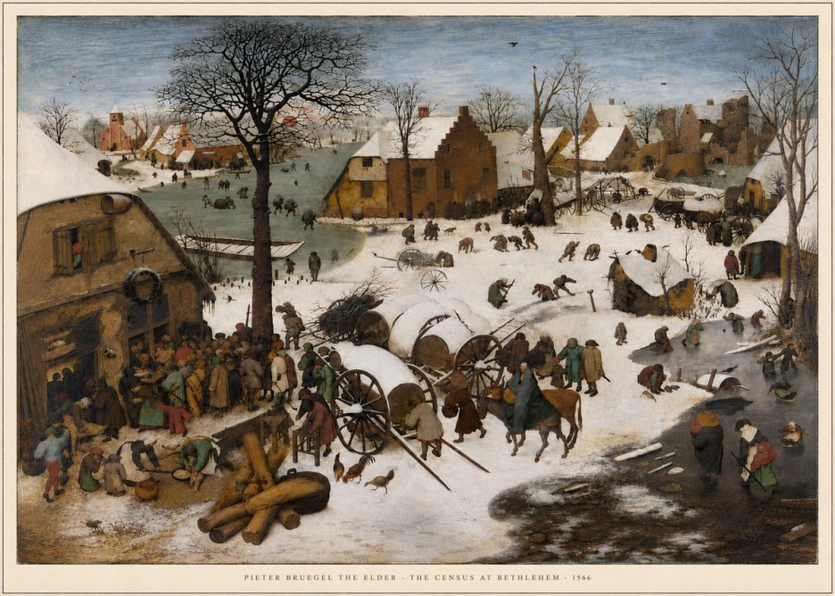 Pieter Bruegel The Census at Bethlehem IV No5 - Poszter