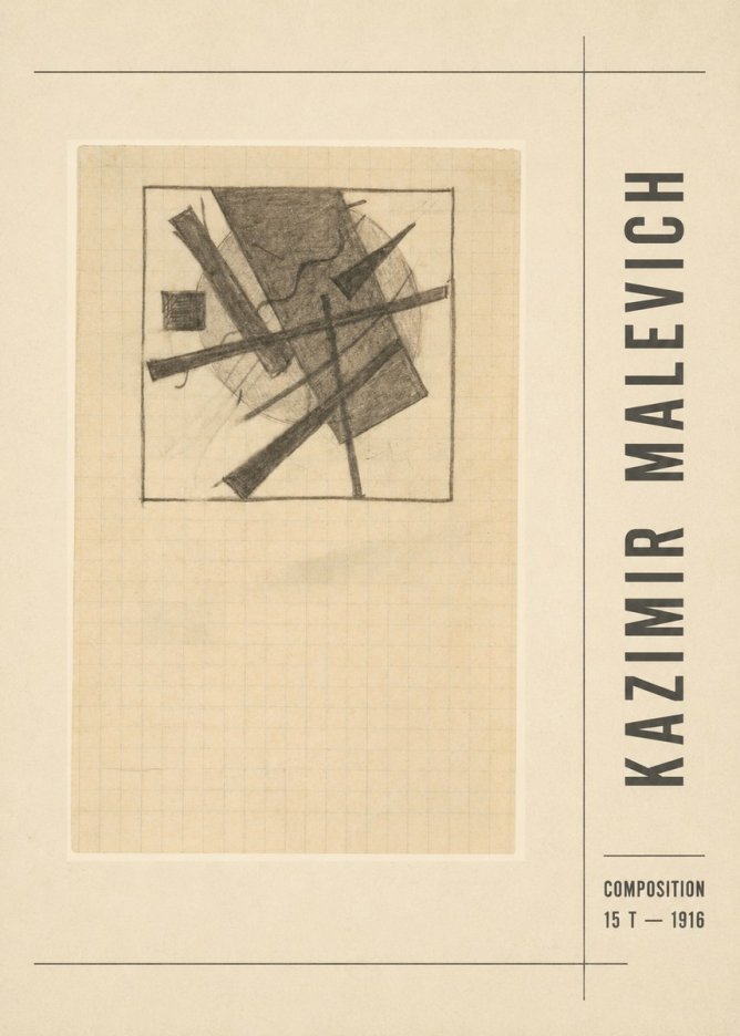 Kazimir Malevich Composition 15 T - 1916 No2 - Poszter