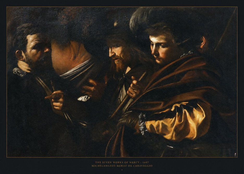 Michelangelo Merisi da Caravaggio The Seven Works of Mercy VI No6 - Poszter