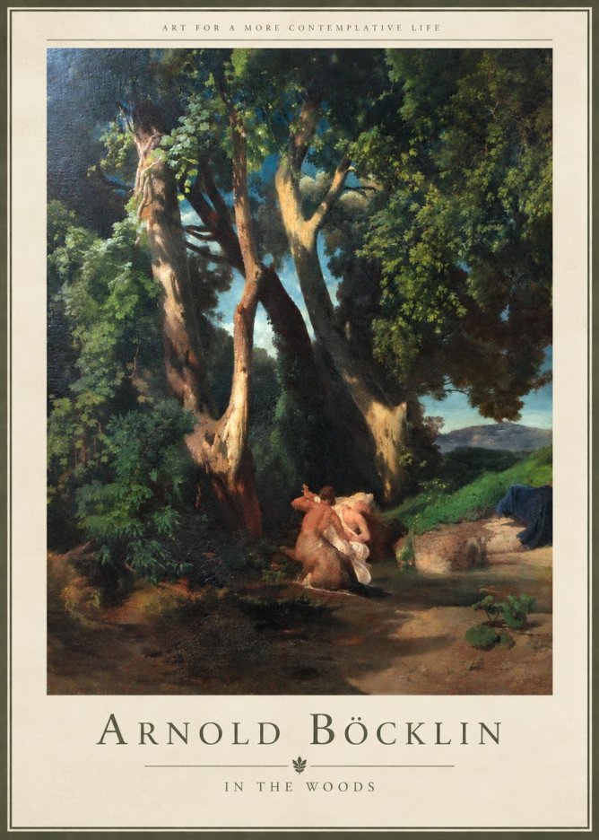 Arnold Böcklin In the Woods No4 - Poszter