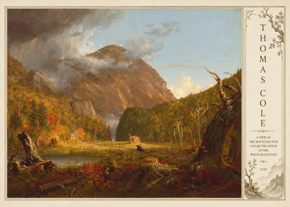 Thomas Cole A View of the Mountain Pass Called the Notch of the White Mountains No4 - Poszter
