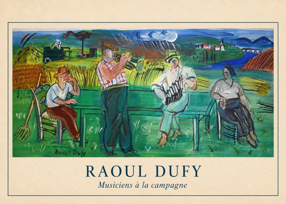 Raoul Dufy Musiciens À La Campagne No4 - Poszter