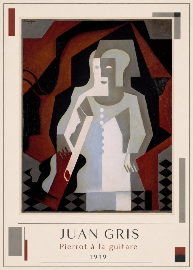 Juan Gris Pierrot À La Guitare No2 - Poszter