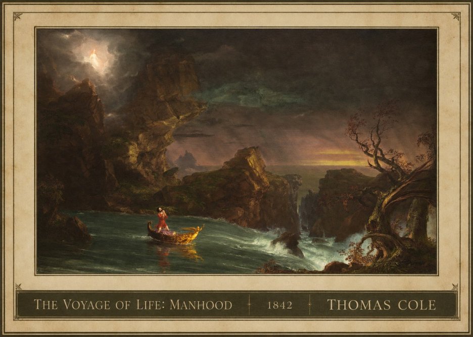 Thomas Cole The Voyage of Life: Manhood III No1 - Poszter