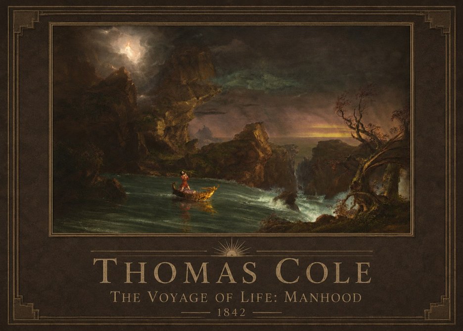 Thomas Cole The Voyage of Life: Manhood III No5 - Poszter