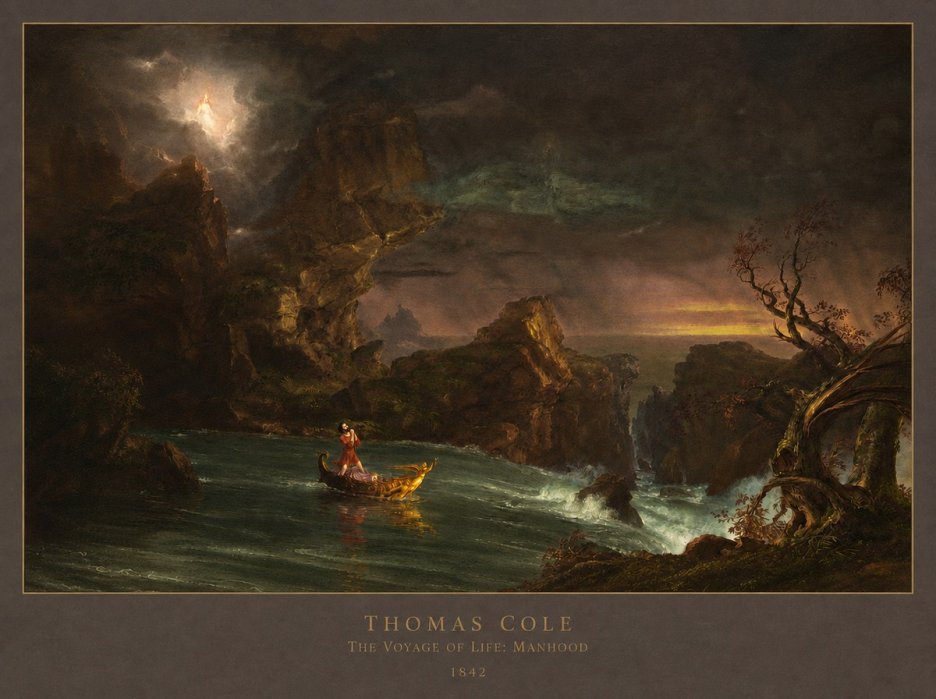 Thomas Cole The Voyage of Life: Manhood III No6 - Poszter