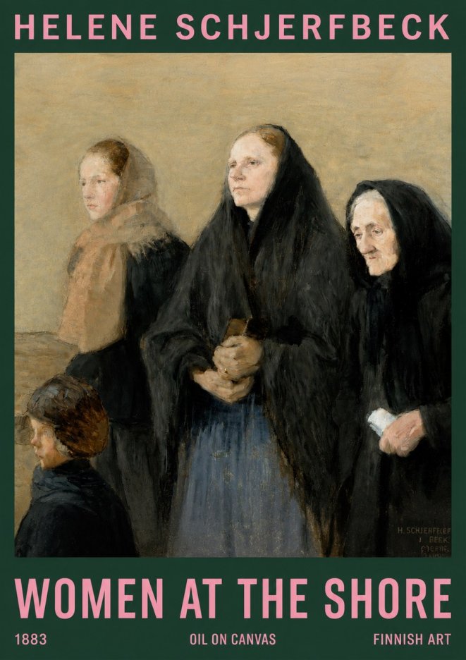 Helene Schjerfbeck Women at the Shore No2 - Poszter