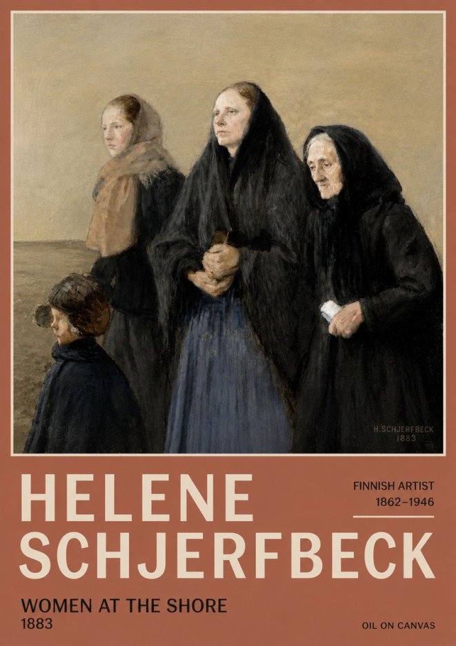 Helene Schjerfbeck Women at the Shore No5 - Poszter