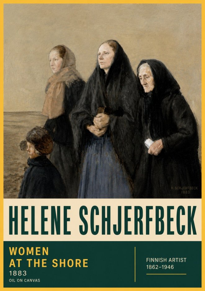 Helene Schjerfbeck Women at the Shore No6 - Poszter