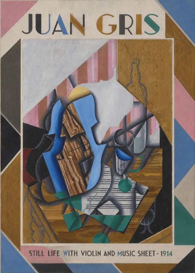 Juan Gris Still Life with Violin and Music Sheet No1 - Poszter