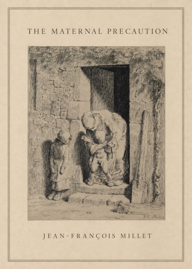 Jean-François Millet The Maternal Precaution No1 - Poszter