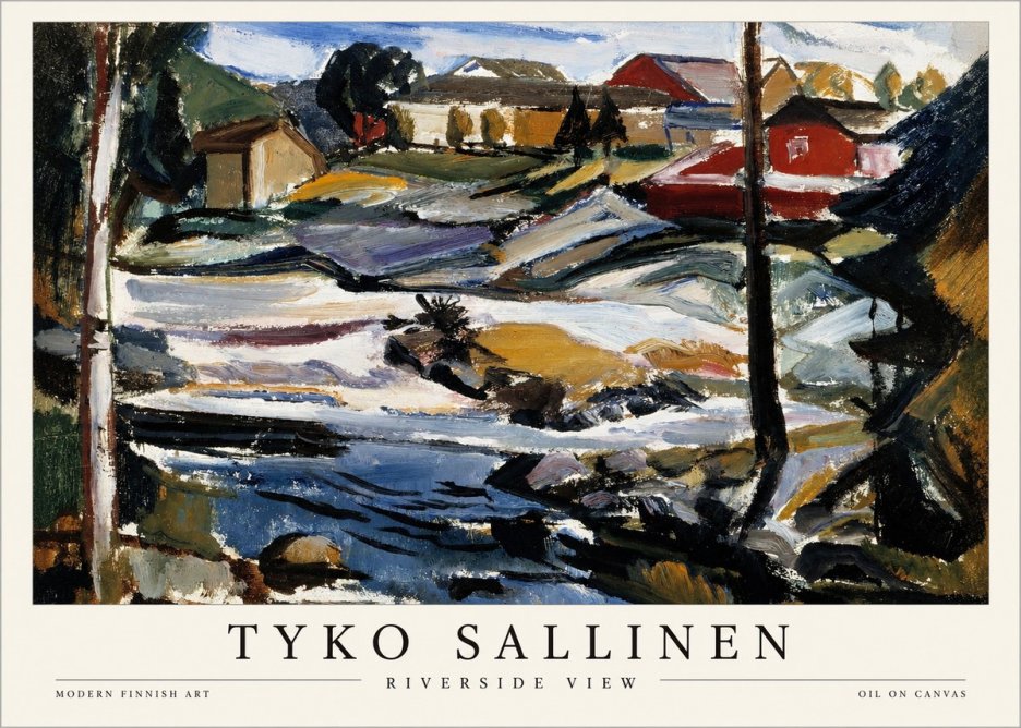 Tyko Sallinen Riverside View No1 - Poszter