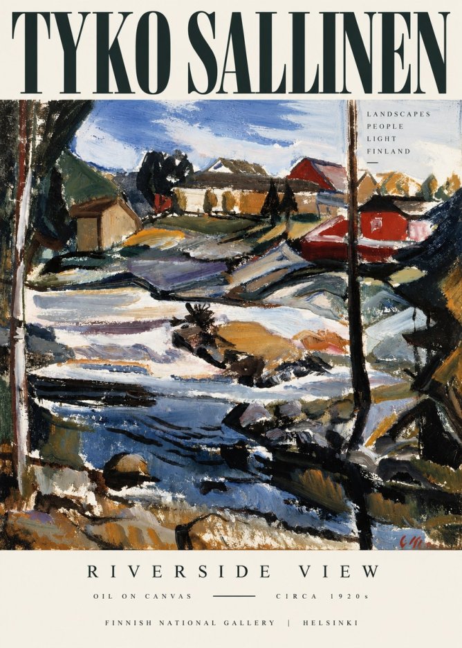 Tyko Sallinen Riverside View No3 - Poszter