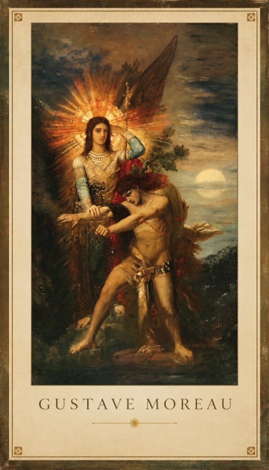 Gustave Moreau The Archangel Michael No1 - Poszter