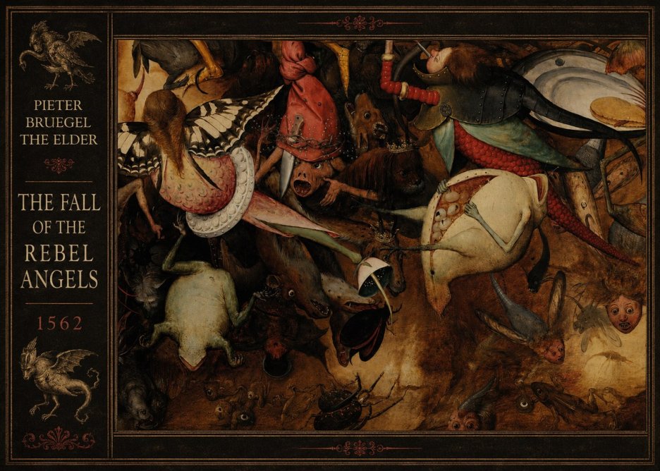 Pieter Bruegel The Fall of the Rebel Angels V No2 - Poszter