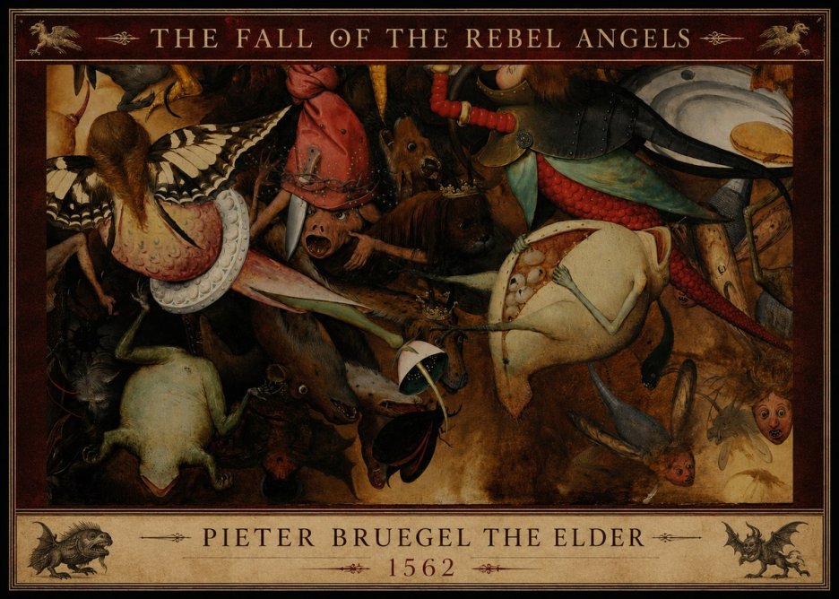 Pieter Bruegel The Fall of the Rebel Angels V No3 - Poszter