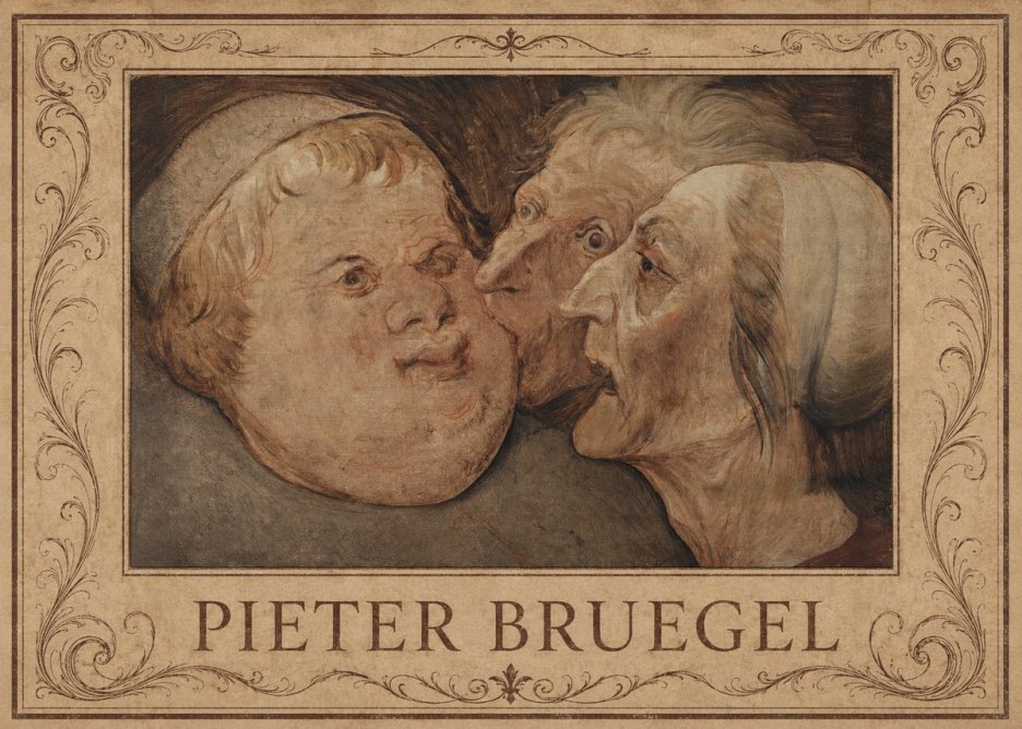 Pieter Bruegel Three Grotesque Heads No1 - Poszter