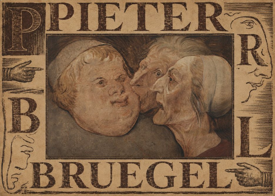 Pieter Bruegel Three Grotesque Heads No4 - Poszter