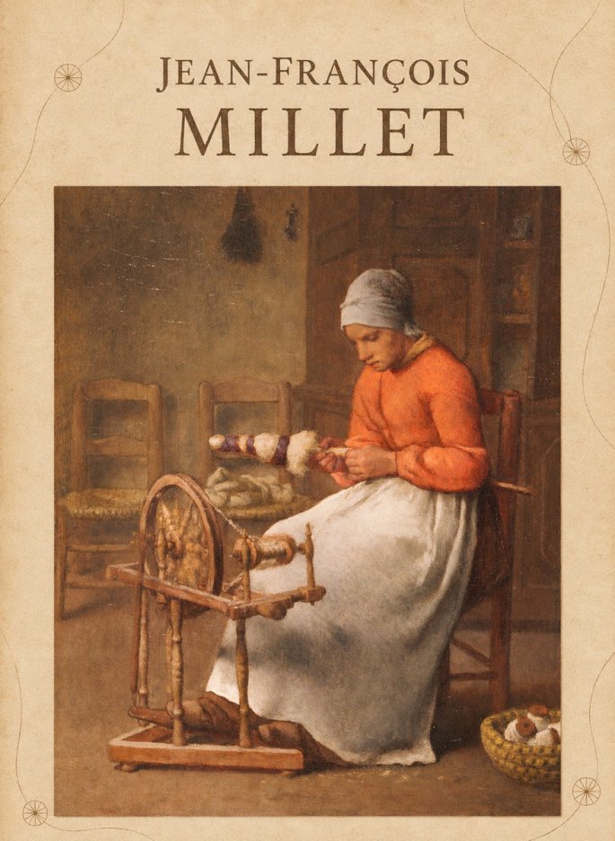 Jean-François Millet Woman Spinning No4 - Poszter