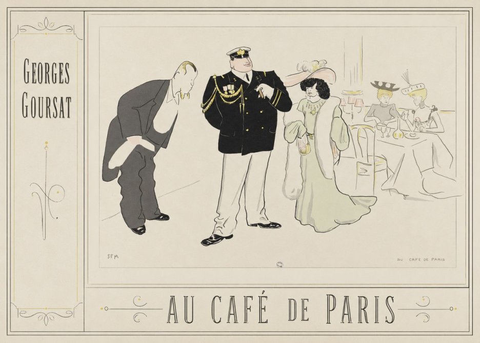 Georges Goursat Au Café De Paris No2 - Poszter