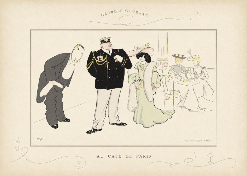 Georges Goursat Au Café De Paris No3 - Poszter
