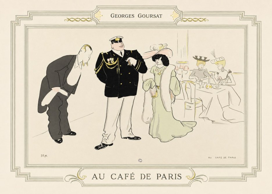 Georges Goursat Au Café De Paris No6 - Poszter