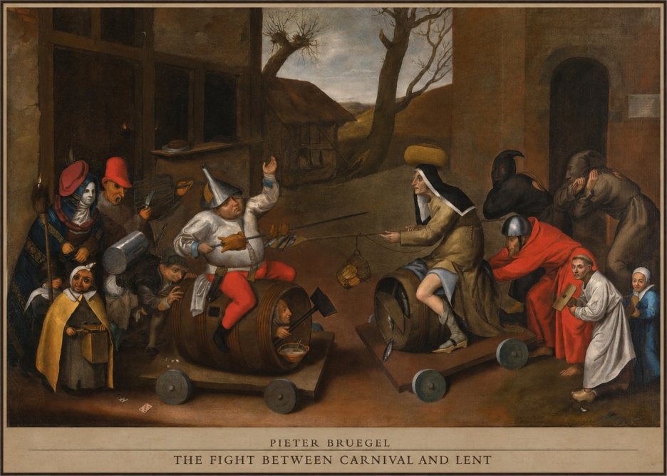 Pieter Bruegel The Fight Between Carnival and Lent IV No5 - Poszter