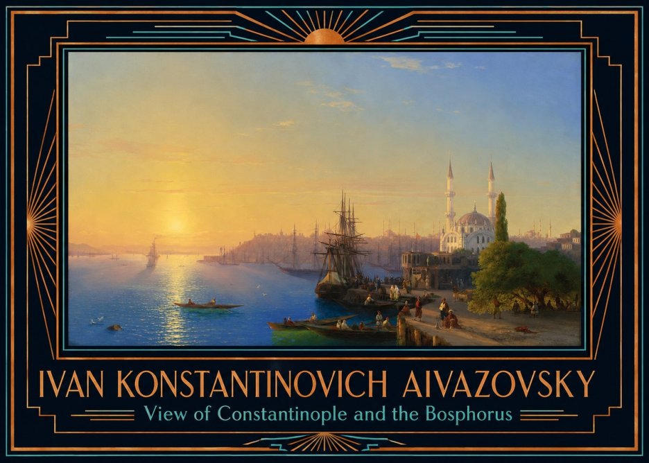 Ivan Konstantinovich Aivazovsky View of Constantinople and the Bosphorus No6 - Poszter