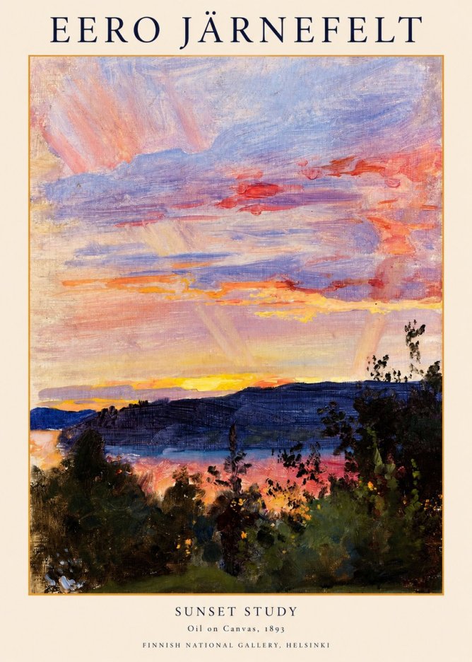 Eero Järnefelt Sunset Study No1 - Poszter