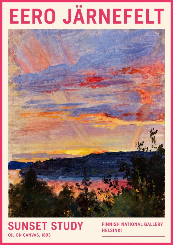 Eero Järnefelt Sunset Study No2 - Poszter