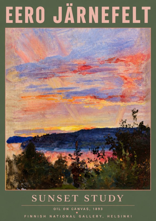 Eero Järnefelt Sunset Study No4 - Poszter