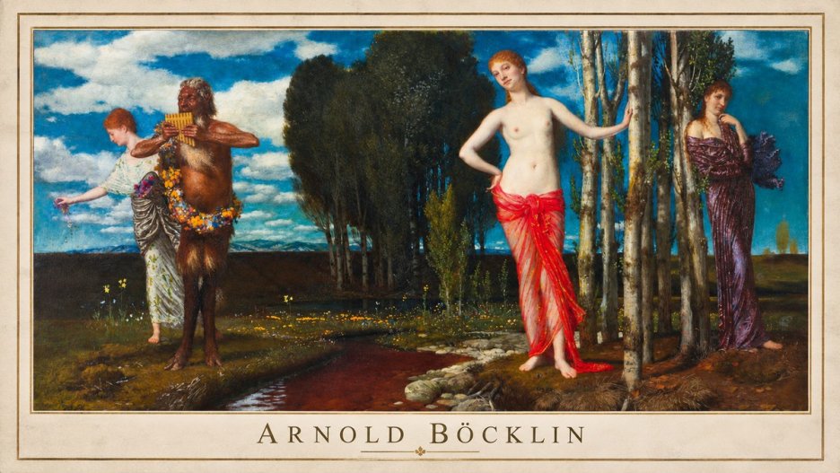 Arnold Böcklin Spring Evening No1 - Poszter
