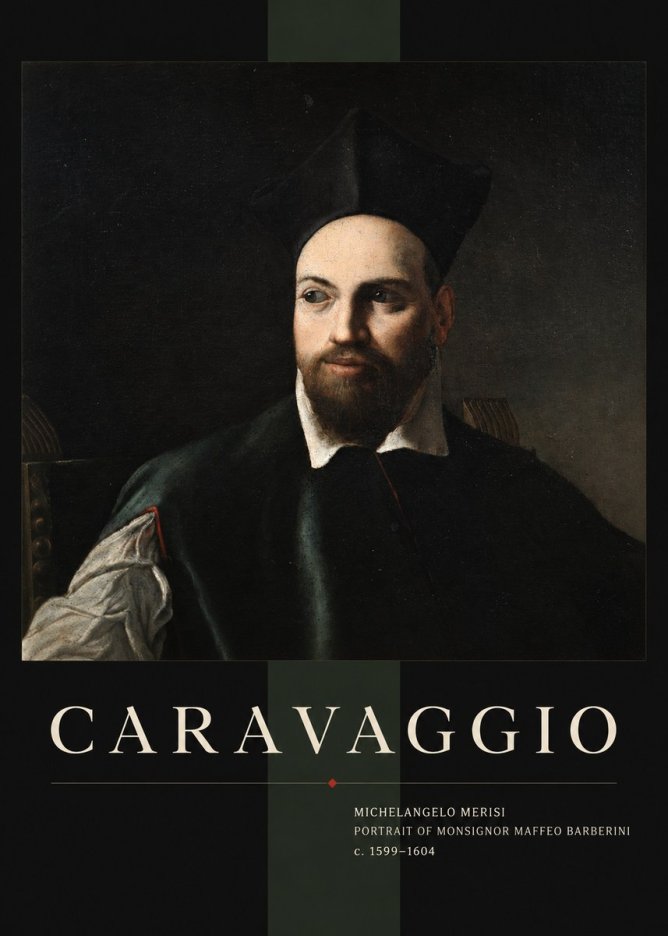 Michelangelo Merisi da Caravaggio Portrait of Monsignor Maffeo Barberini No4 - Poszter