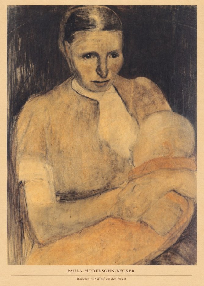 Paula Modersohn-Becker Bäuerin Mit Kind an Der Brust No6 - Poszter