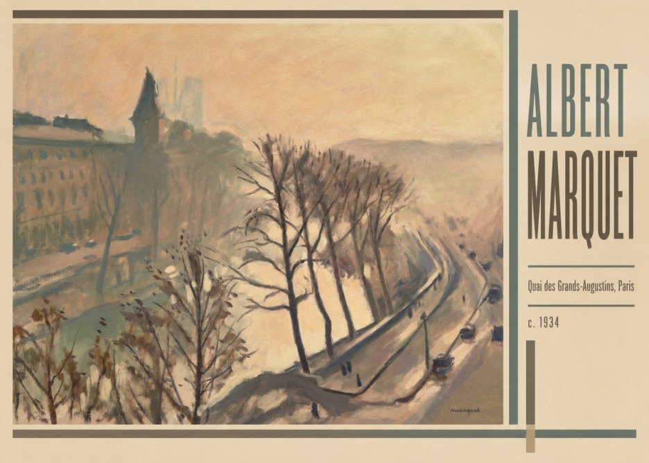 Albert Marquet Quai Des Grands-augustins, Paris · C. 1934 No2 - Poszter