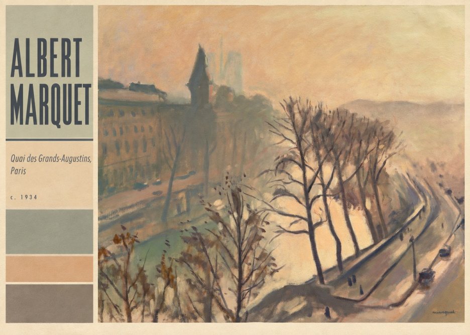 Albert Marquet Quai Des Grands-augustins, Paris · C. 1934 No4 - Poszter