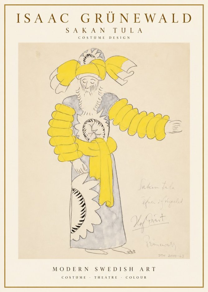 Isaac Grünewald Sakan Tula - Costume Design No1 - Poszter