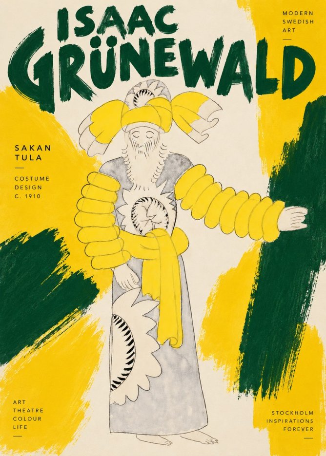 Isaac Grünewald Sakan Tula - Costume Design No4 - Poszter