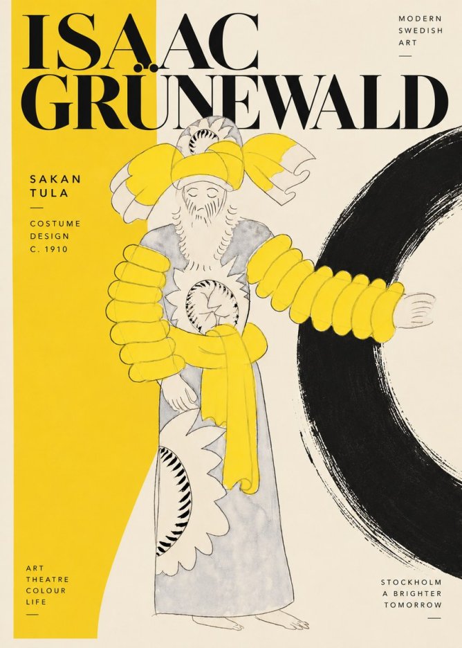 Isaac Grünewald Sakan Tula - Costume Design No5 - Poszter