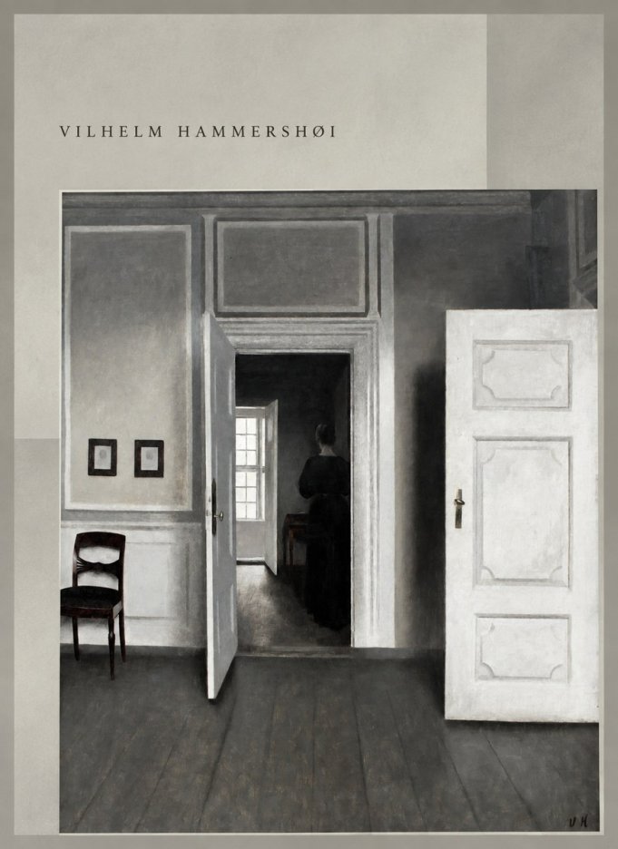 Vilhelm Hammershøi Interior with a Woman Seen from Behind No5 - Poszter