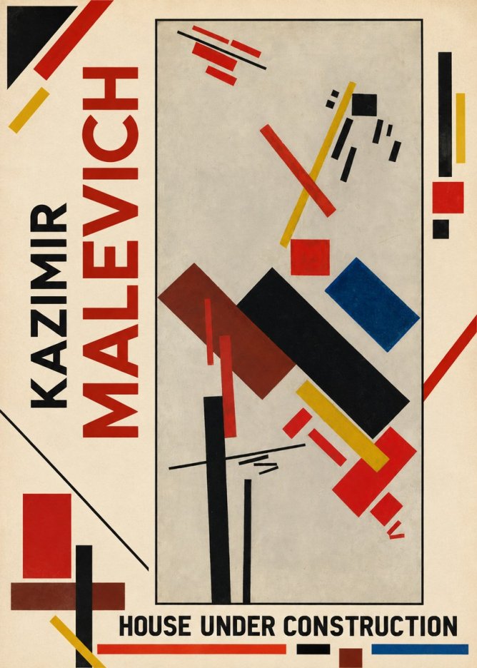 Kazimir Malevich House Under Construction No1 - Poszter