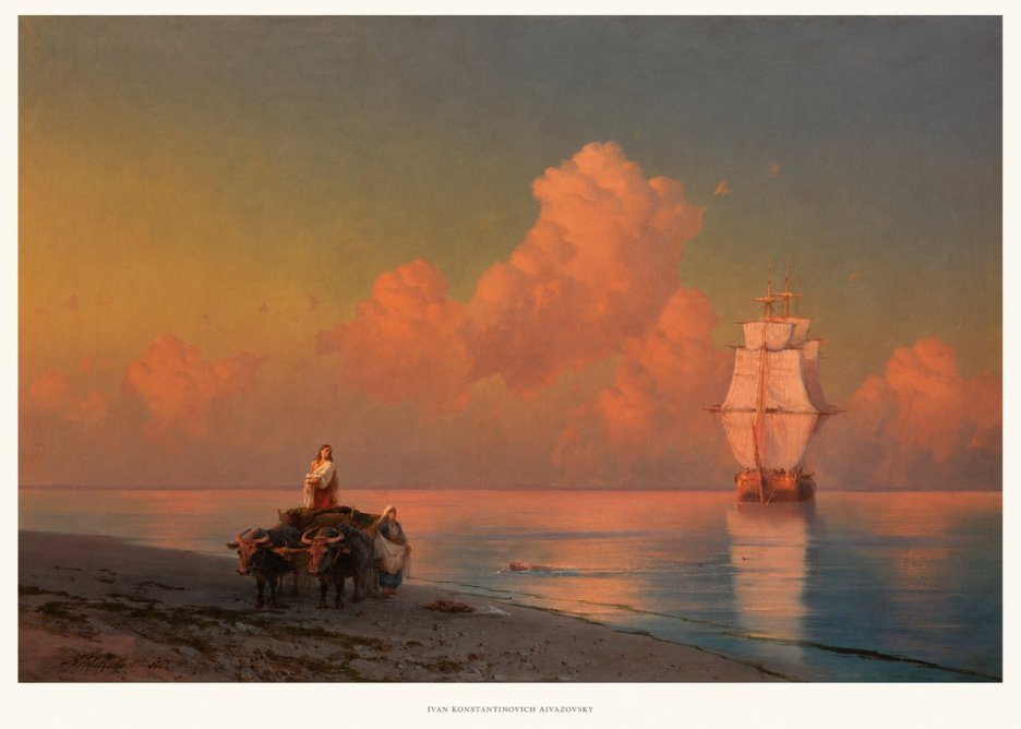 Ivan Konstantinovich Aivazovsky Sunset at Sea No5 - Poszter
