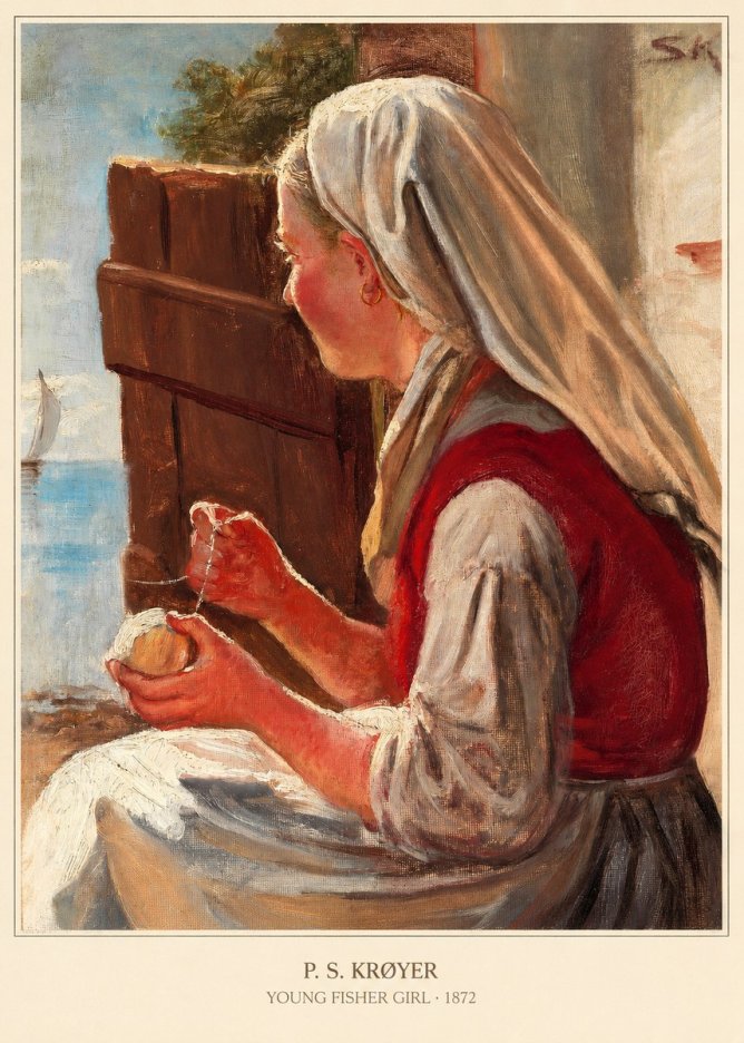 P.S. Krøyer Young Fisher Girl No5 - Poszter