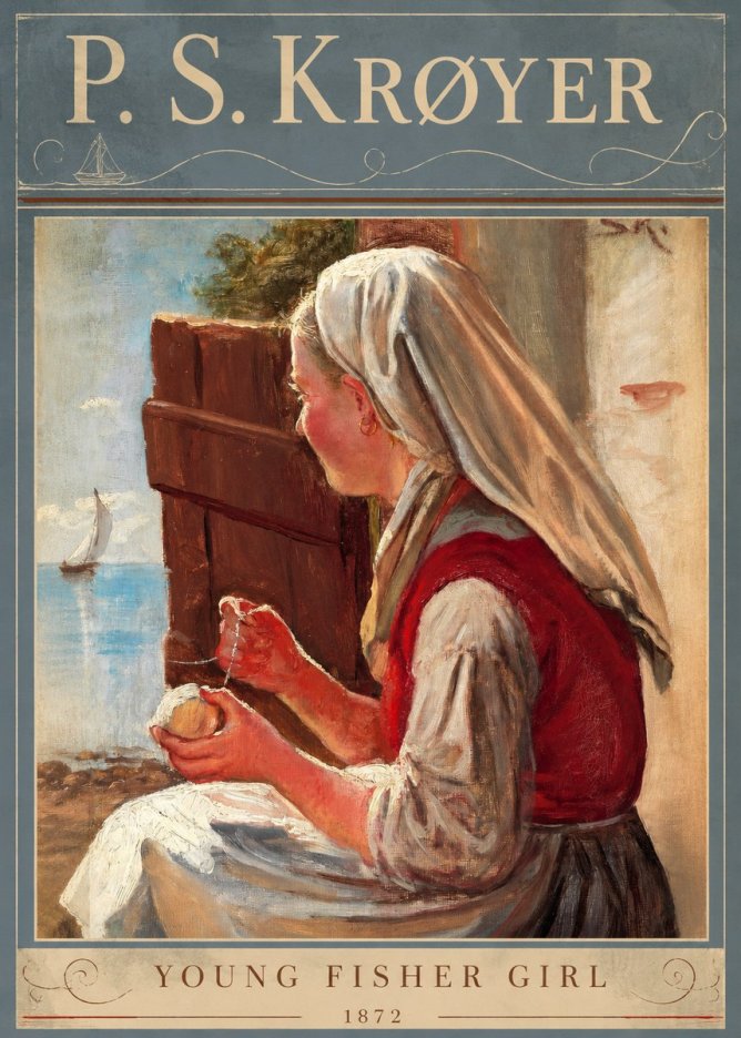 P.S. Krøyer Young Fisher Girl No6 - Poszter