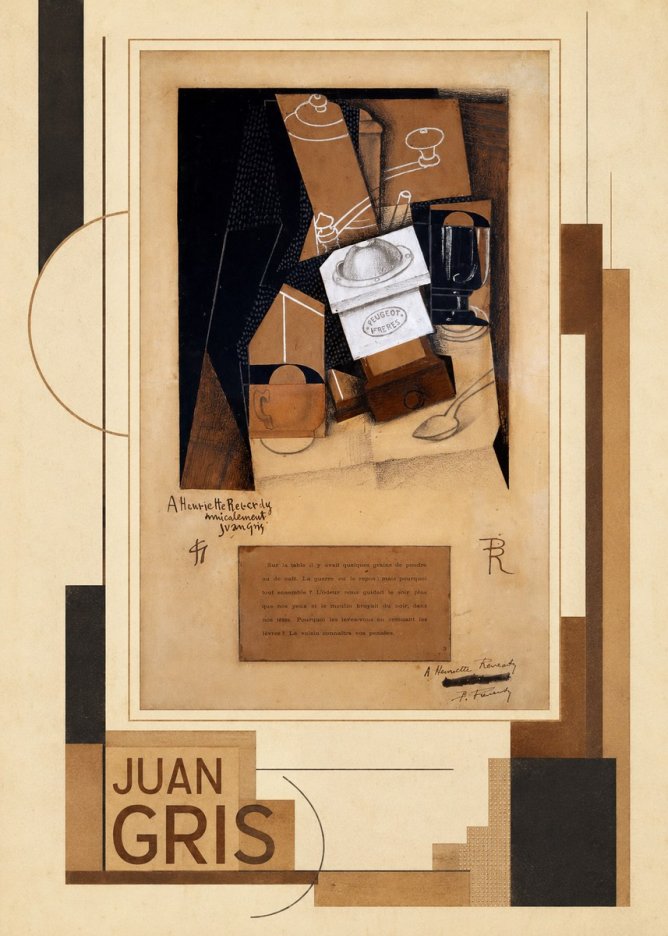 Juan Gris Still Life with Coffee Grinder II No6 - Poszter